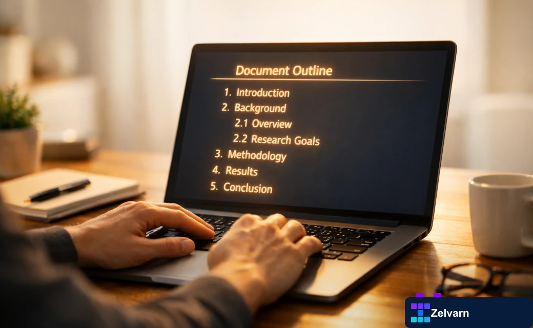 AI generating structured blog post outline