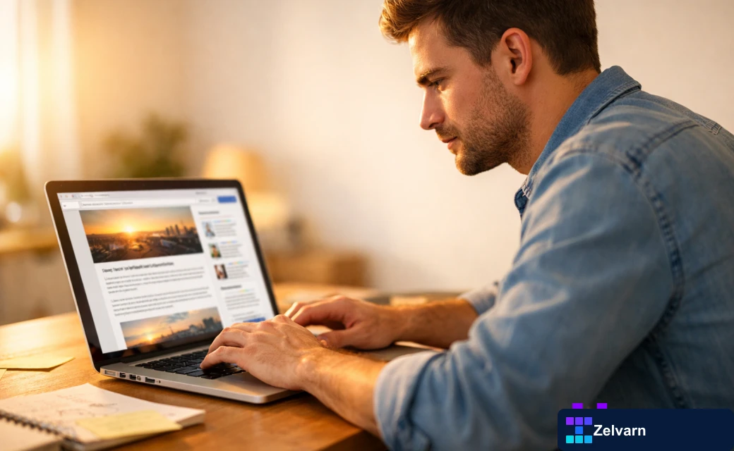 Writer typing freely without formatting distractions